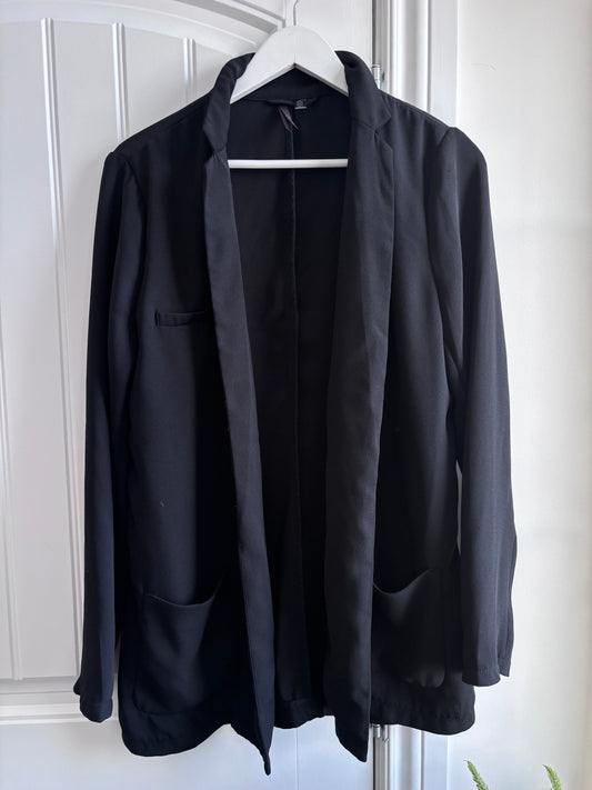 Orb Black Long Blazer | Sz Medium (J140L9)