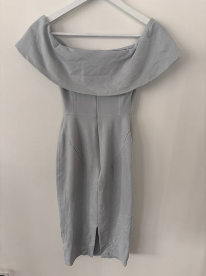 * CS Wilfred Off Shoulder Pale Blue Dress | Sz XXS (00)(M128A22)