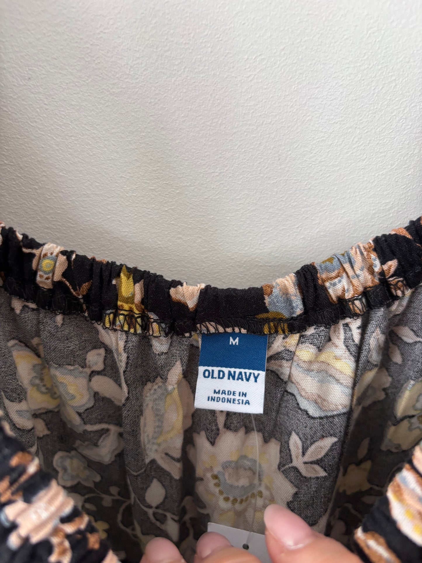 Old Navy Tiered Off Shoulder Brown Floral Dress NWT | Sz Medium