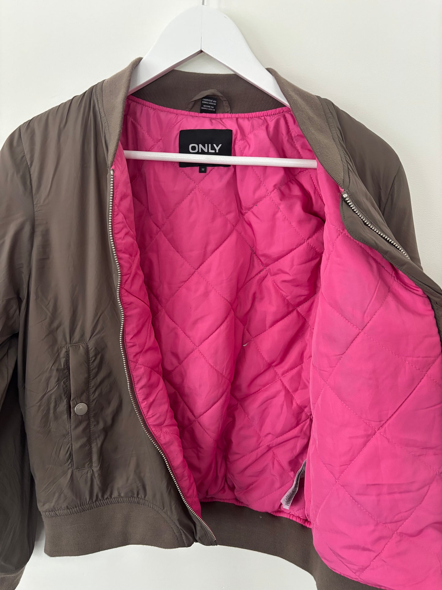 Only Brown Bomber Jacket New*| Sz Medium (J172E13)
