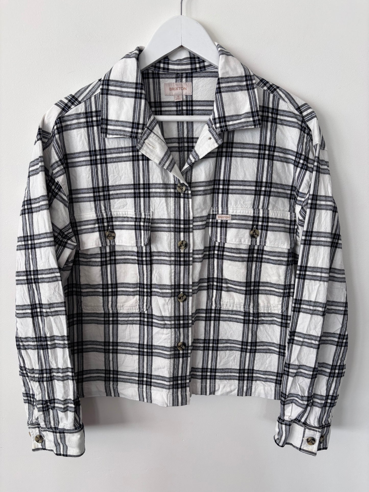 Brixton Bowery Button Up Flannel Organic Cotton Shirt | Sz Small (fits larger)
