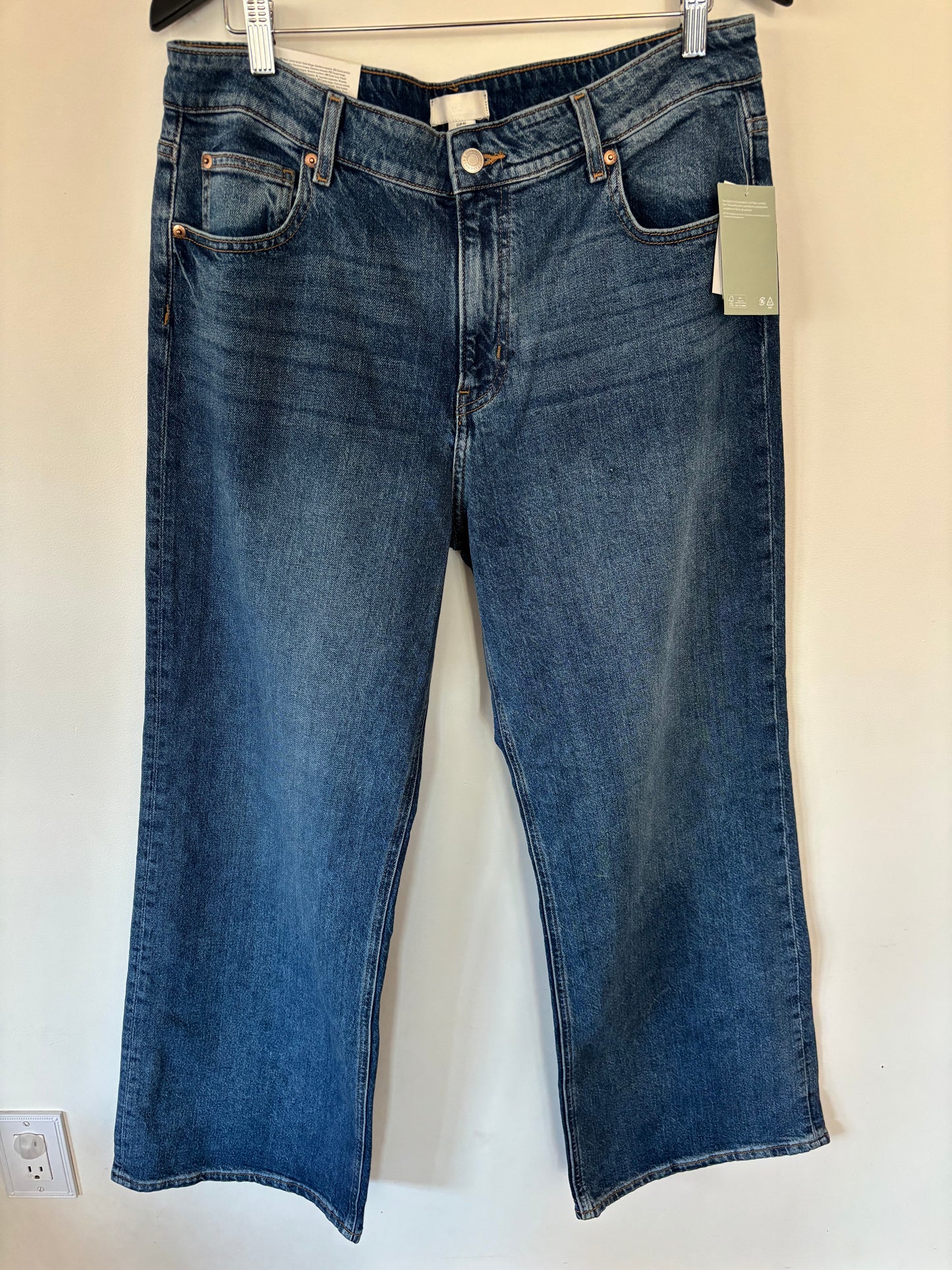 H&M HR Wide Leg Jeans | Sz 14 NWT (N06N18)