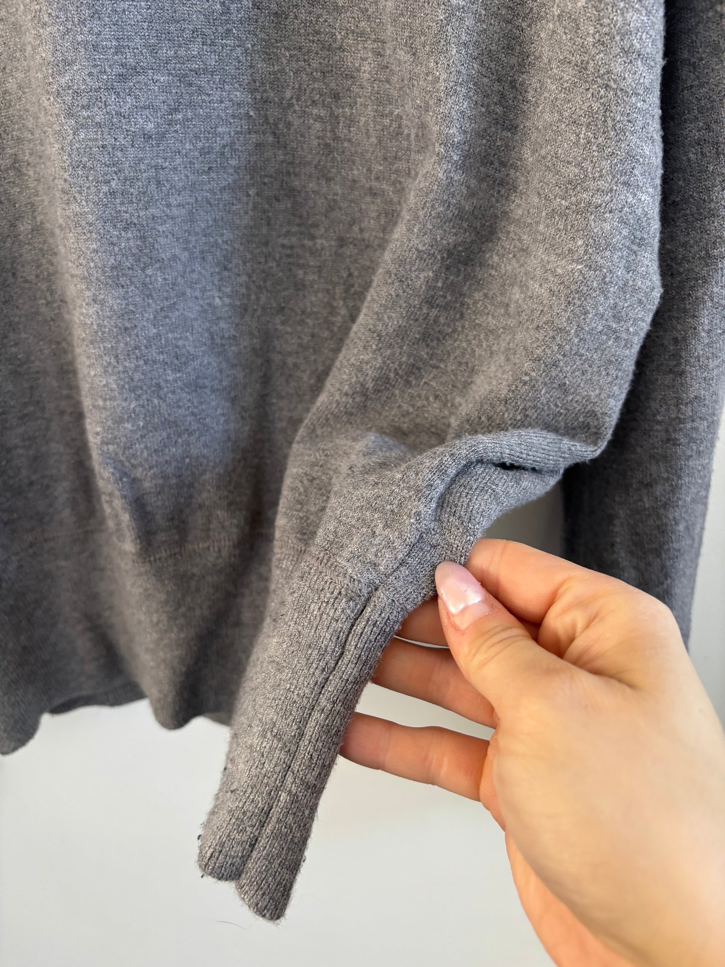 Zara Plain Grey Knit Sweater | Small (fits larger) (O110C1)