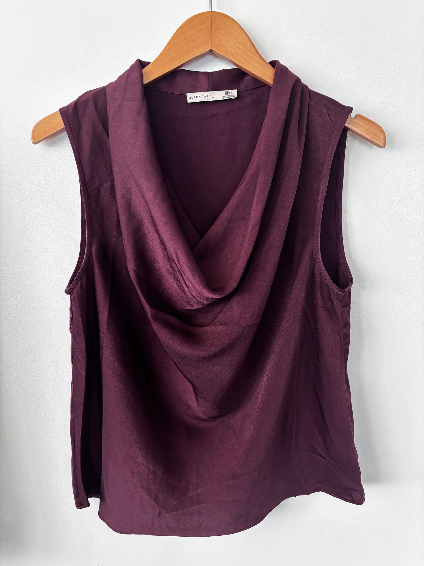 Dex Drapeneck Sleeveless Top | Sz Large