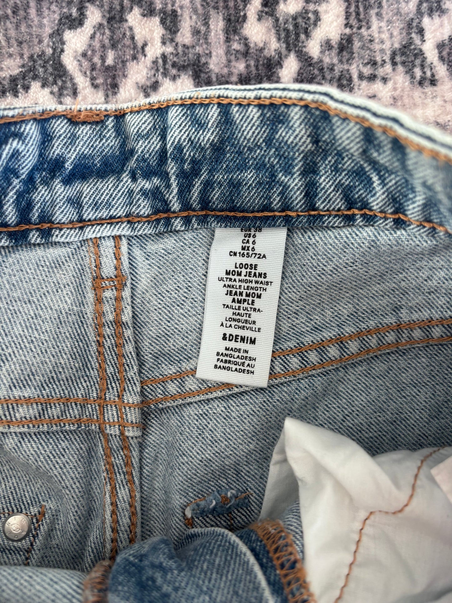 H&M &Denim Loose Ankle Mom Jeans | Sz 6 (J116BC5)