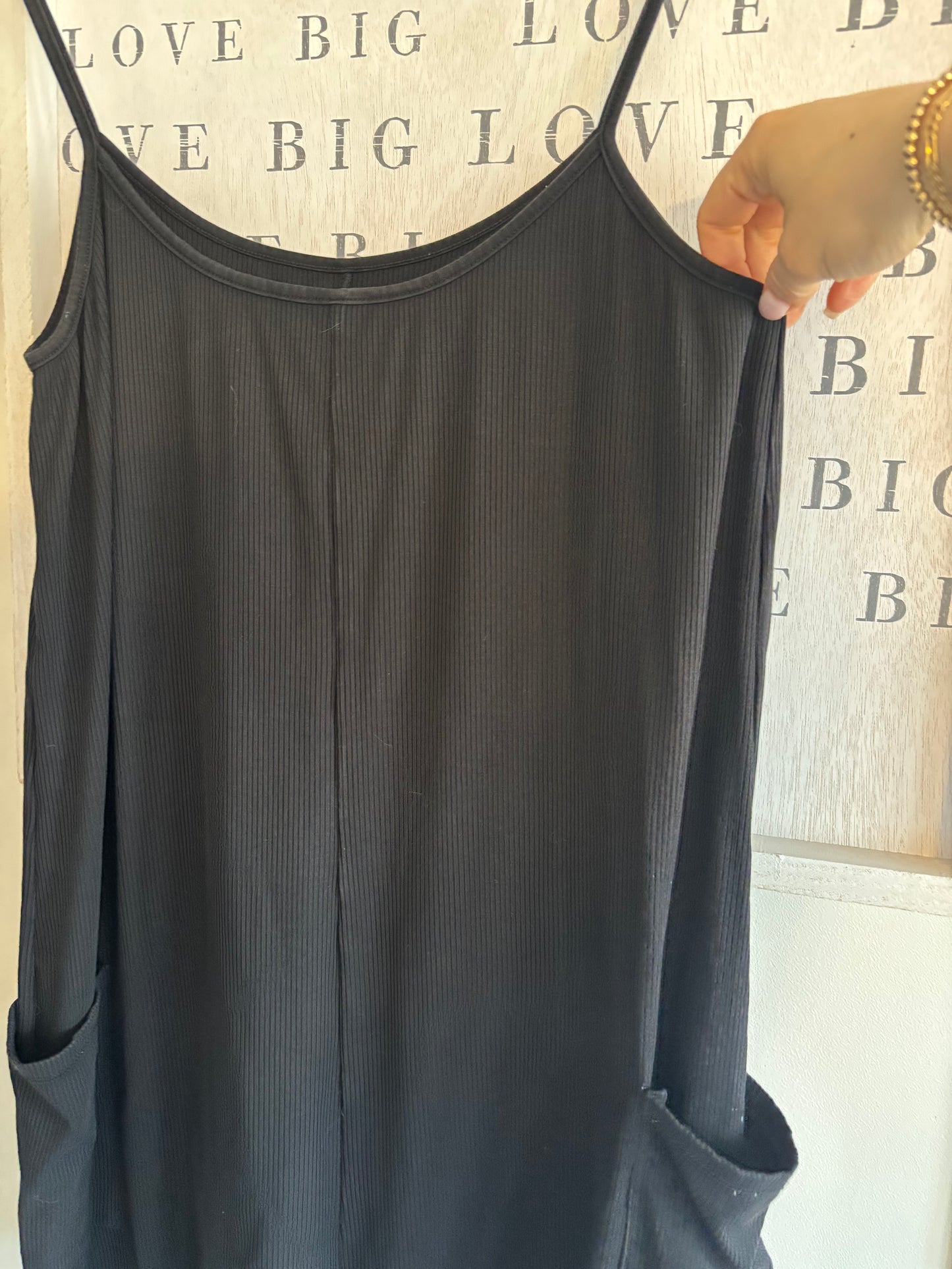 Paper Label Rib Relaxed Romper | Medium
