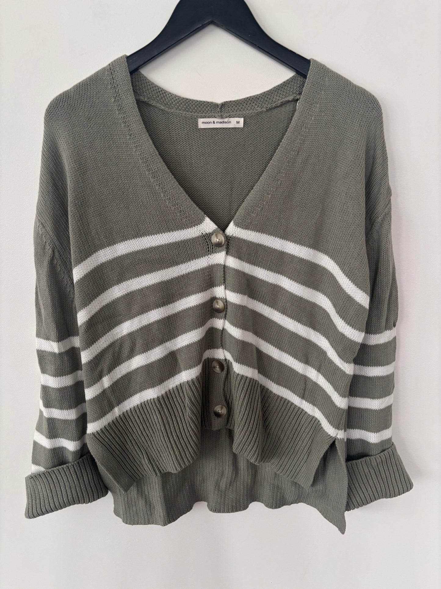 Moon & Madison Striped Oversized Cardigan | Sz Medium (oversized)