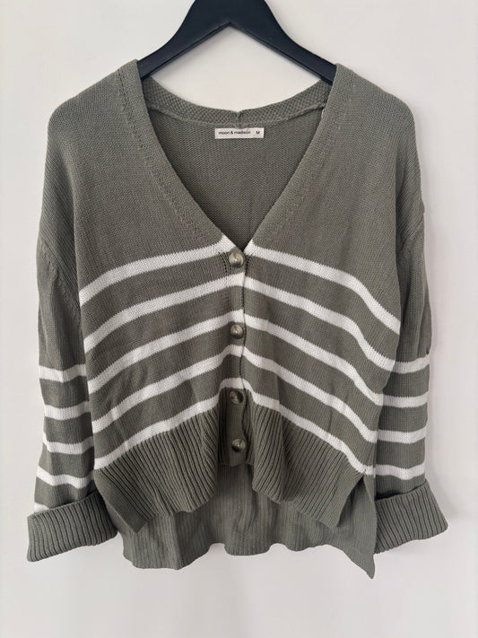 Moon & Madison Striped Oversized Cardigan | Sz Medium (oversized)