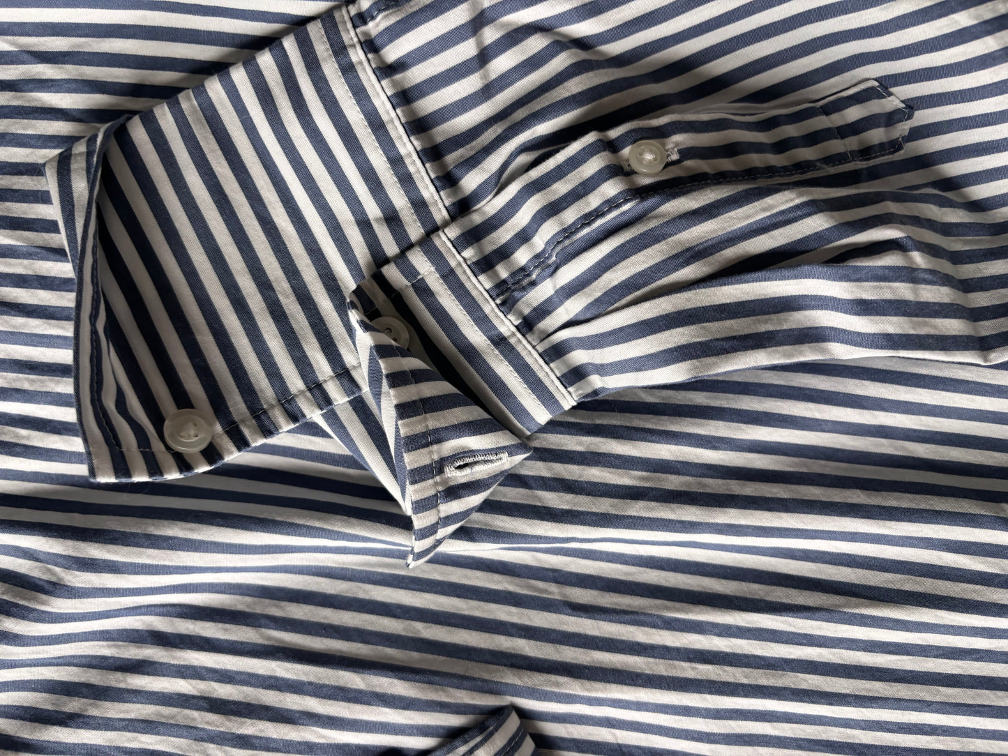 Gap Striped Blue/White Organic Poplin Big Shirt NWT | Sz XS (fits sz Medium)