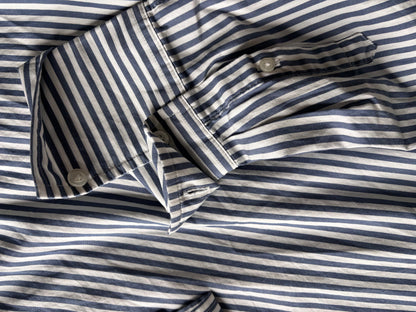 Gap Striped Blue/White Organic Poplin Big Shirt NWT | Sz XS (fits sz Medium)