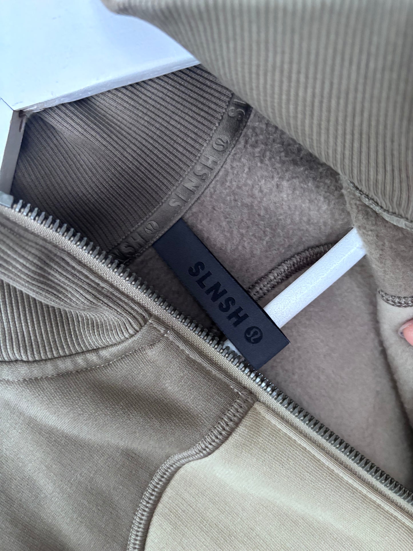 Lululemon Cotton Fleece Relaxed-Fit Half Zip SLNSH Collection in Nomad/Sheer Oak | Sz Small