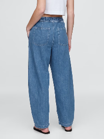 Gap Pull On Barrel Jeans | Sz Small Petite (inseam 24")