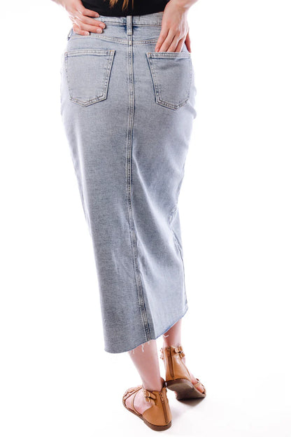 Silver Jeans Denim Midi Skirt | Sz 27 (J113L9)