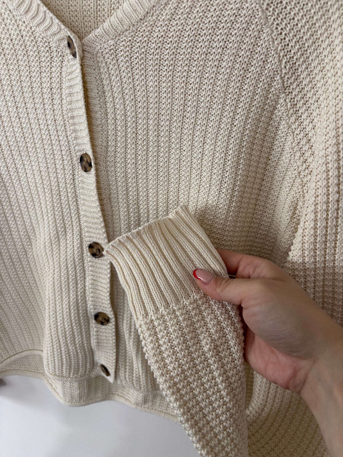 Jackson Rowe Cream Button Up Cardigan | Sz XS