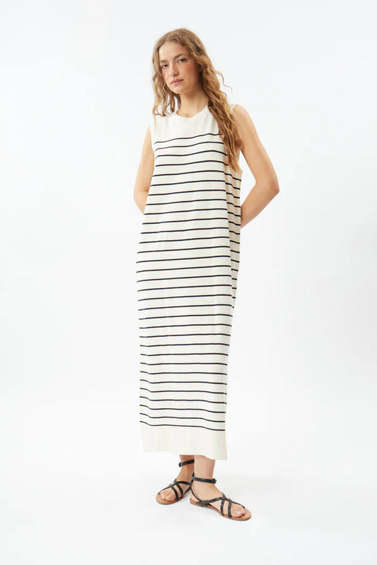Deluc Duchamp Striped Maxi Knit Dress | Medium (D105C1)