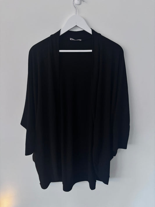 Zenana Open Lightweight Black Cardigan | Sz Large
