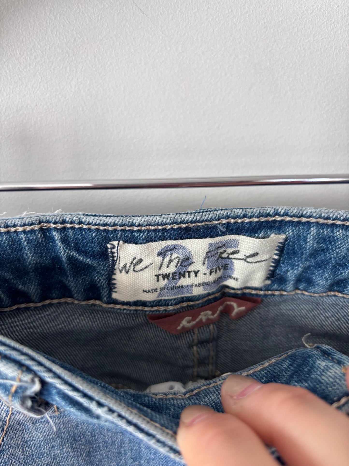 Free People High Rise Denim Cut Off Shorts | Sz 25