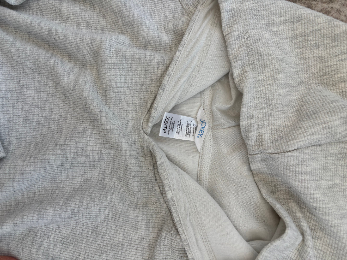 Jockey Grey Ribbed Sweatset | XS Oversized (O50M10)