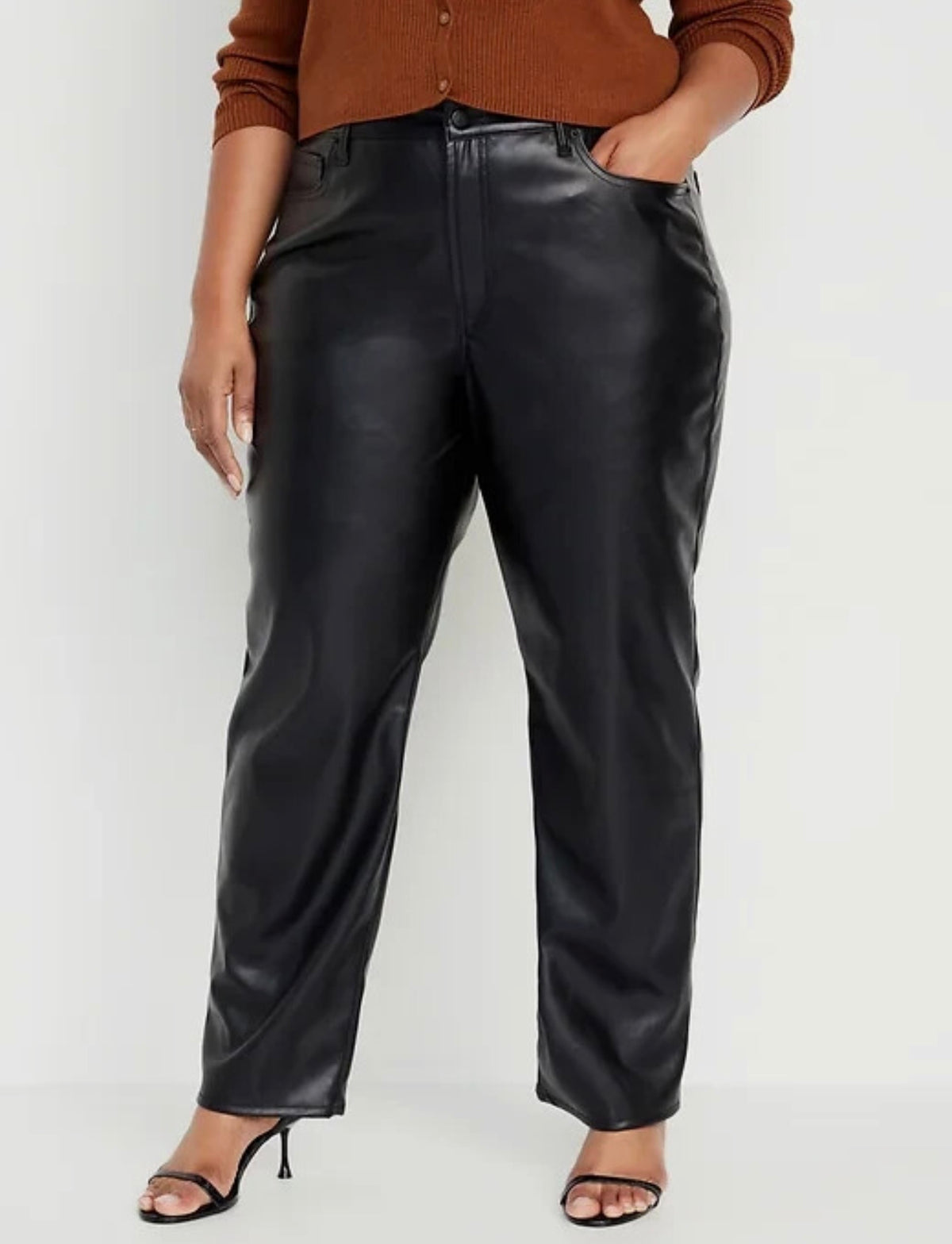 Old Navy Faux Leather High Rise OG Loose Pants | Sz 14