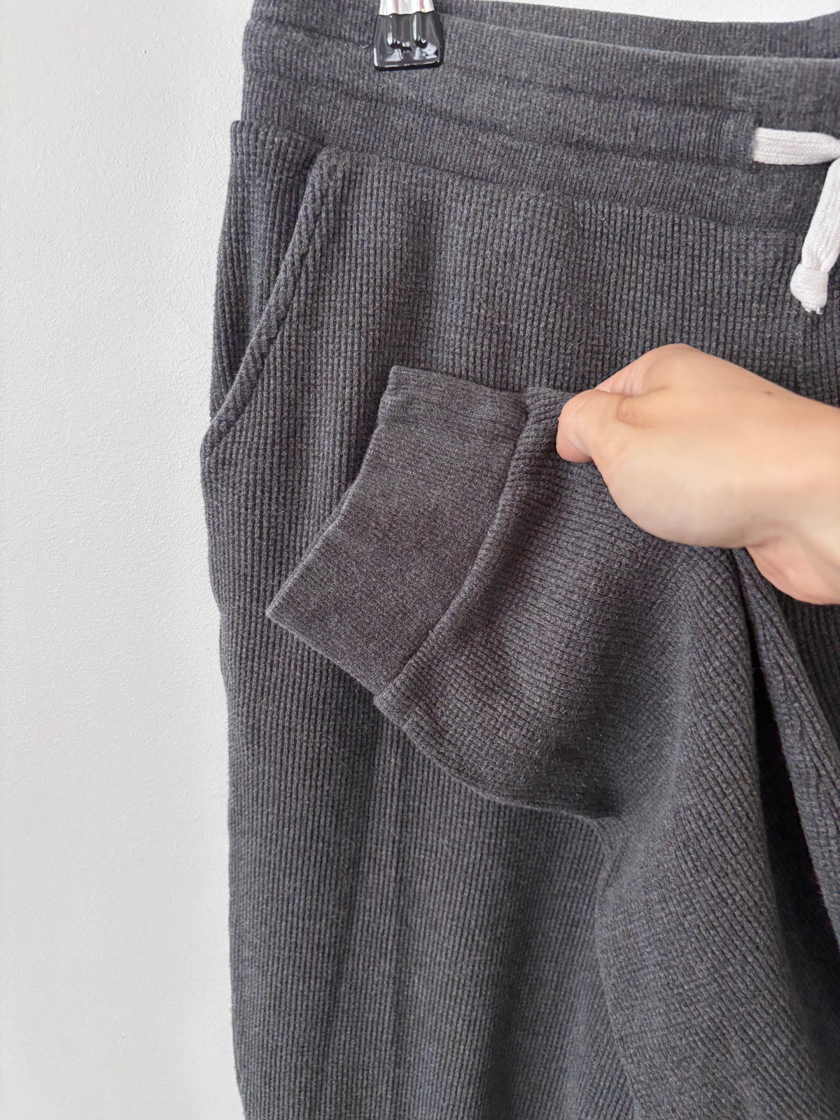 Province of Canada Waffle Thermal Charcoal Joggers | Sz Small