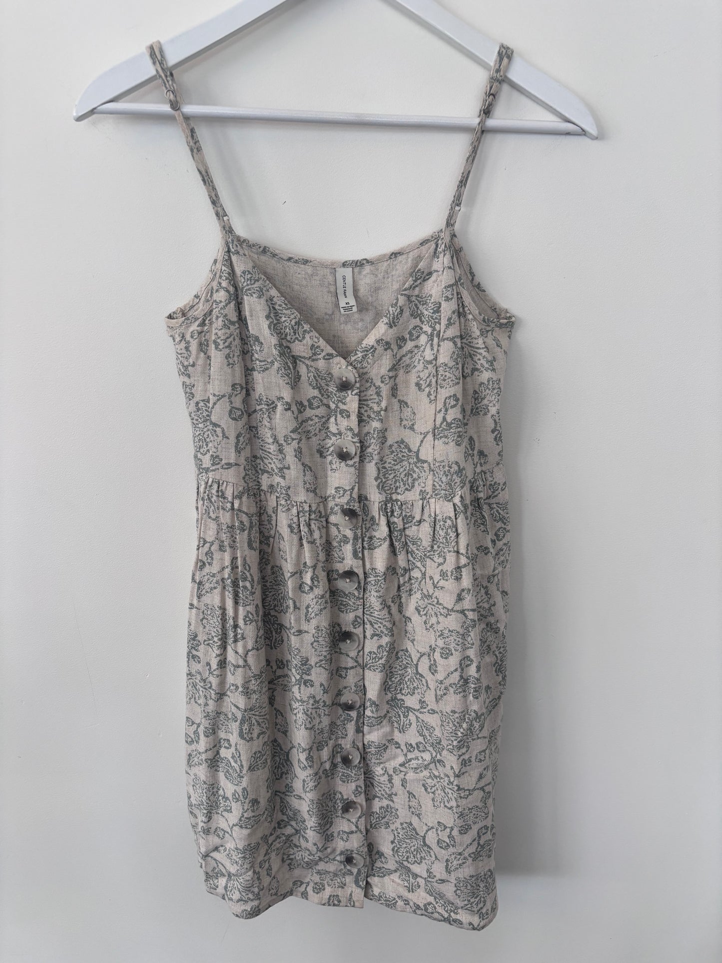 Gentle Fawn Palm Mist Floral Mini Dress | Sz XS