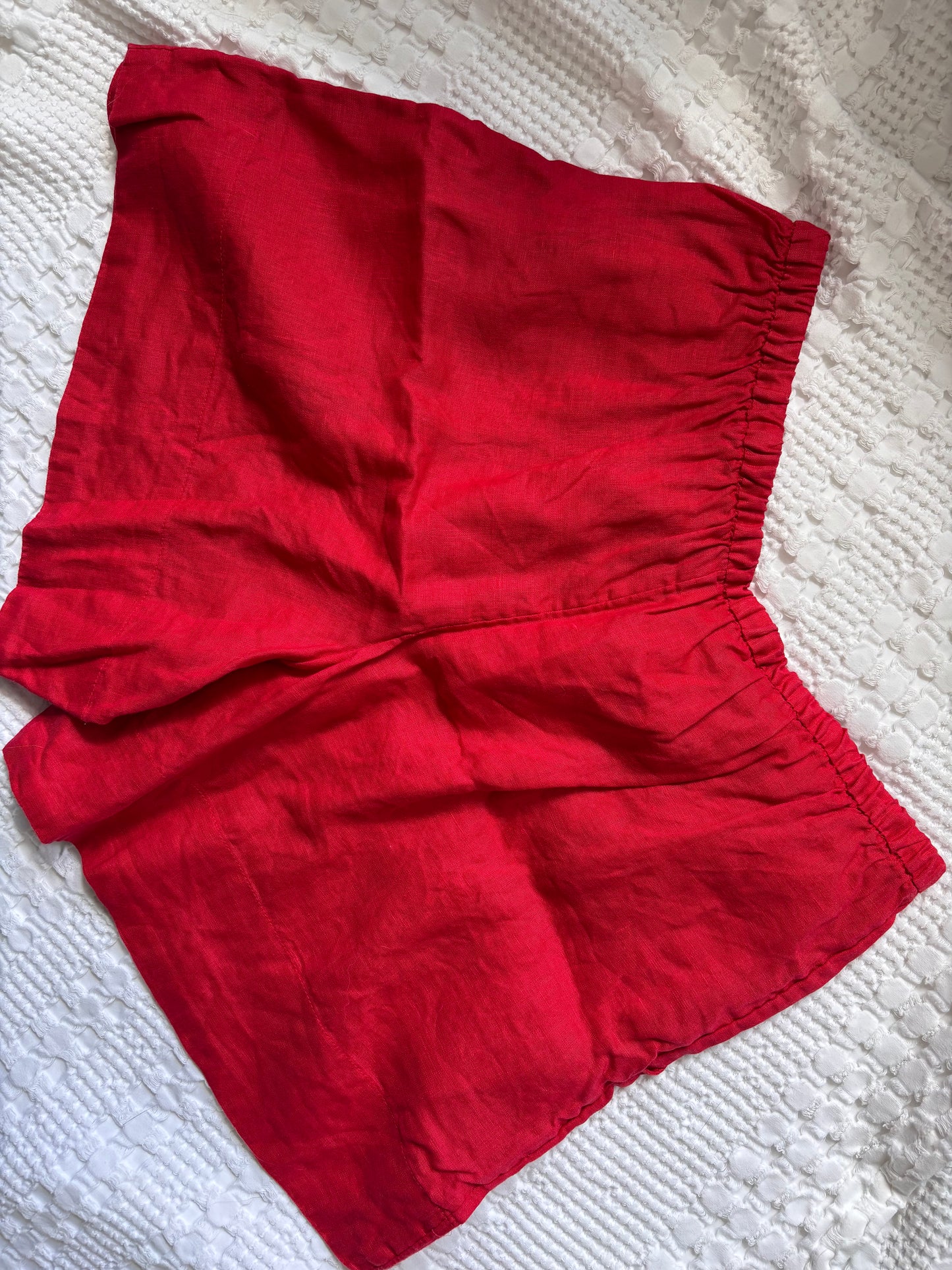 Gap Red Linen Drawstring Shorts | Sz Small (slightly large fit)