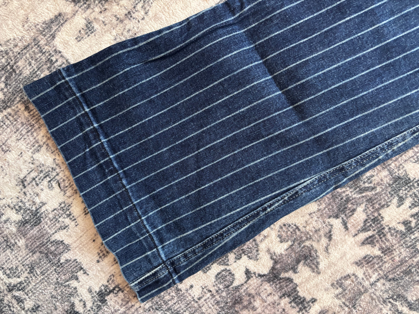 Rock Roll Cowgirl Striped Bootcut/ Flare Jeans  | Sz 28 (34" long)(F21O9)