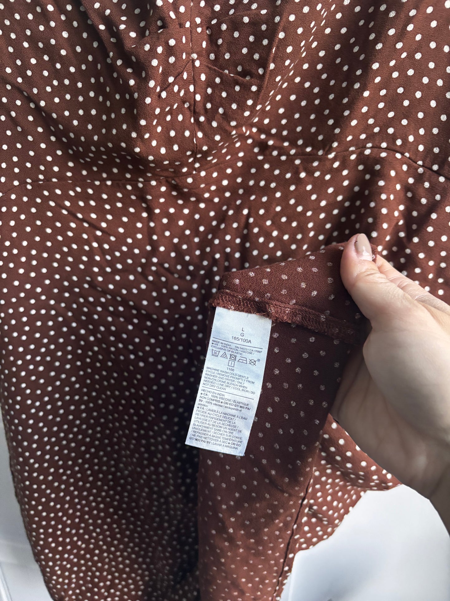 Old Navy Brown Polka Dot Dress | Sz Large