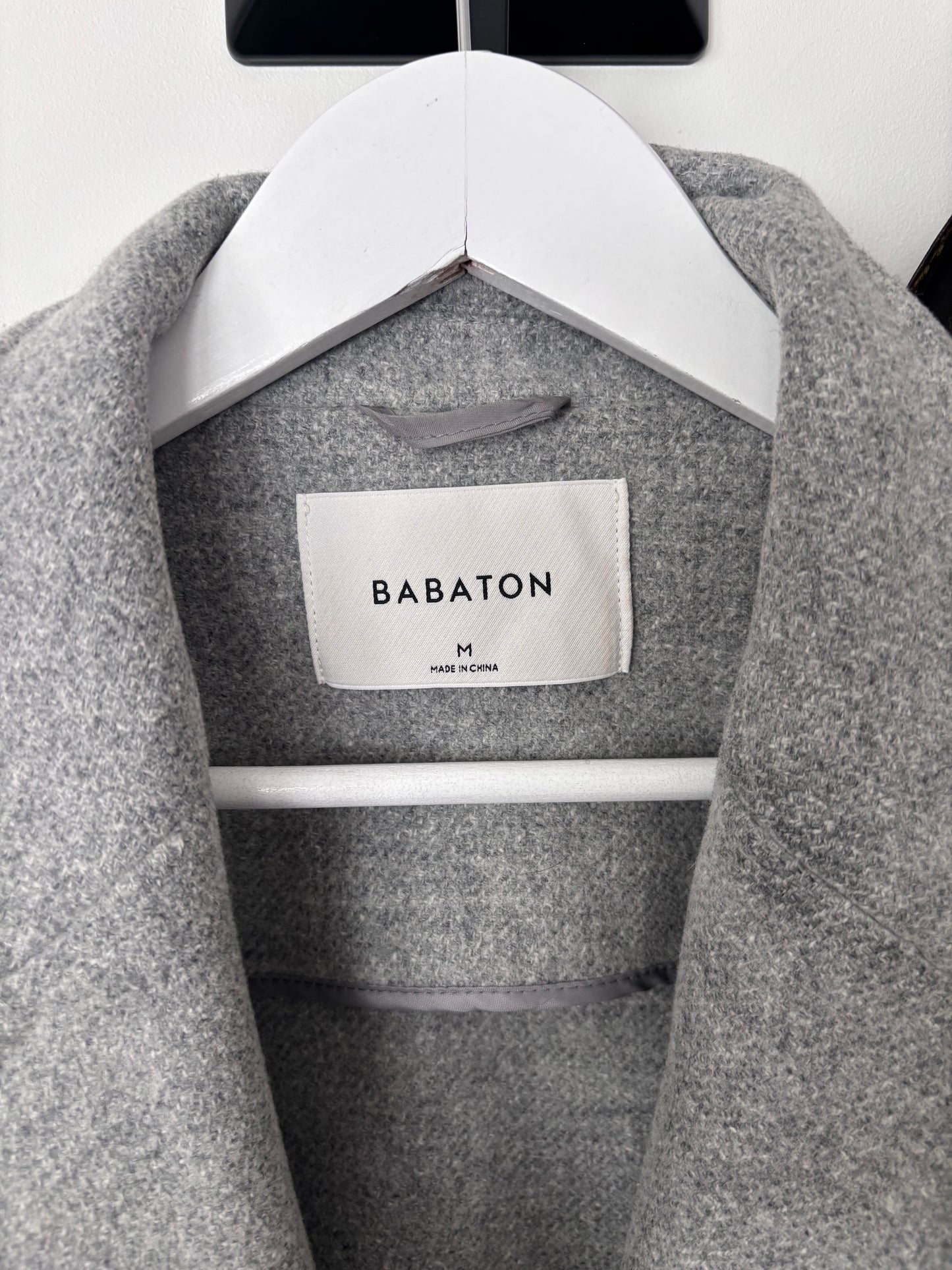 Babaton Grey Wool Stedman Coat | Sz Medium (M57C1)
