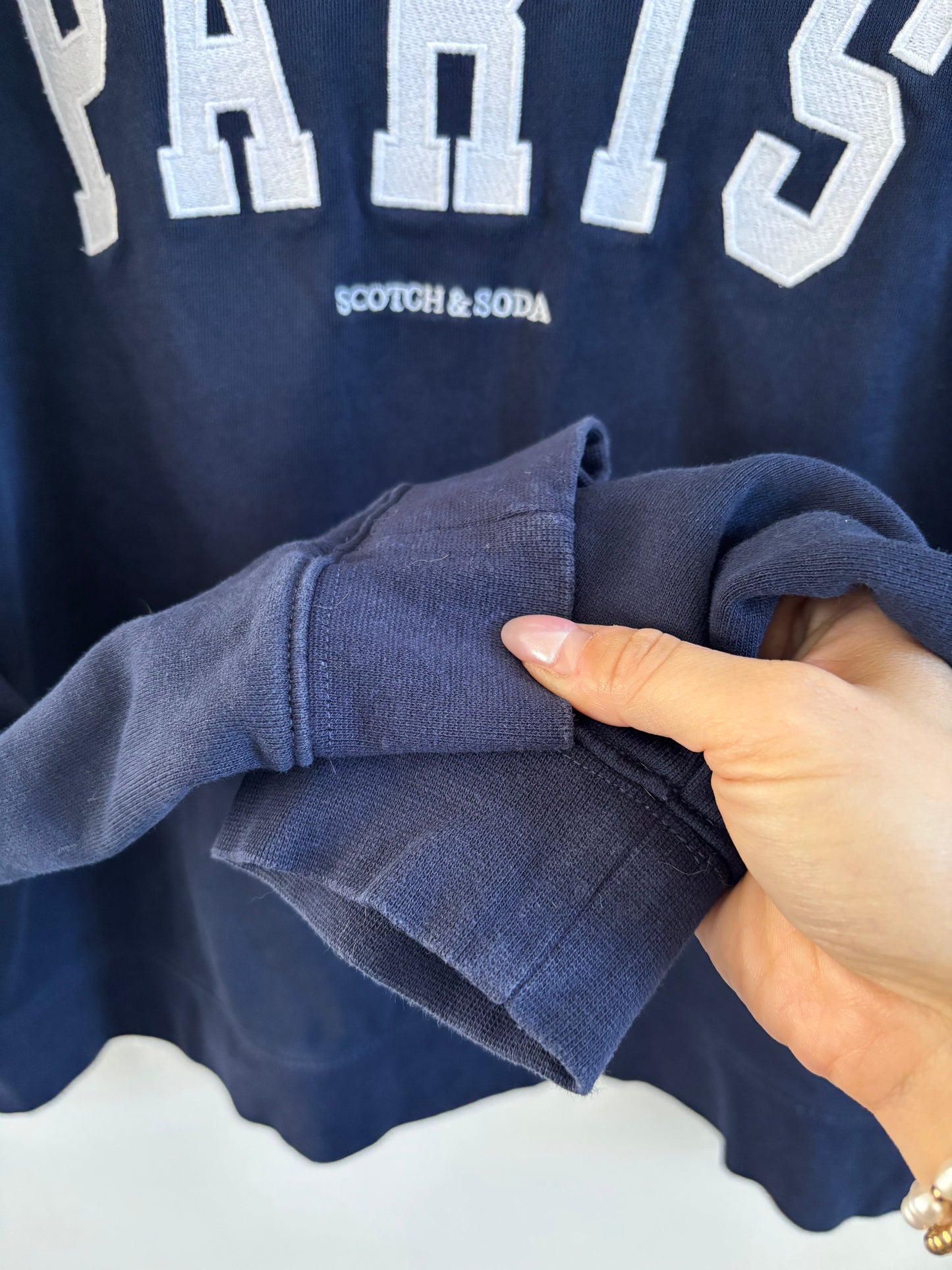 Scotch & Soda Navy Paris Cotton Crewneck  | Medium (O97P3)