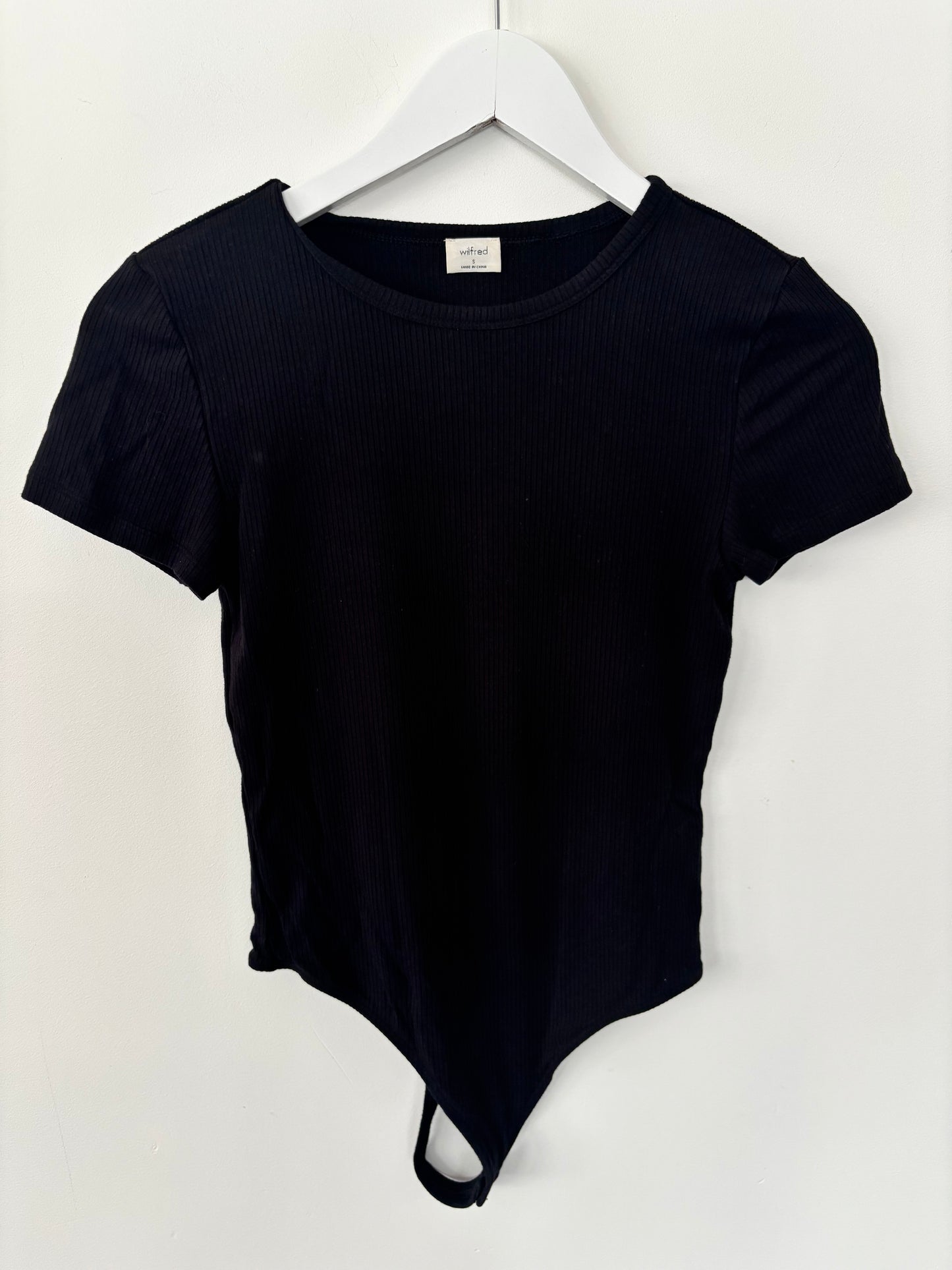 Wilfred Ribbed T-Shirt Bodysuit Black | Small