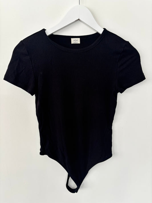 Wilfred Ribbed T-Shirt Bodysuit Black | Small
