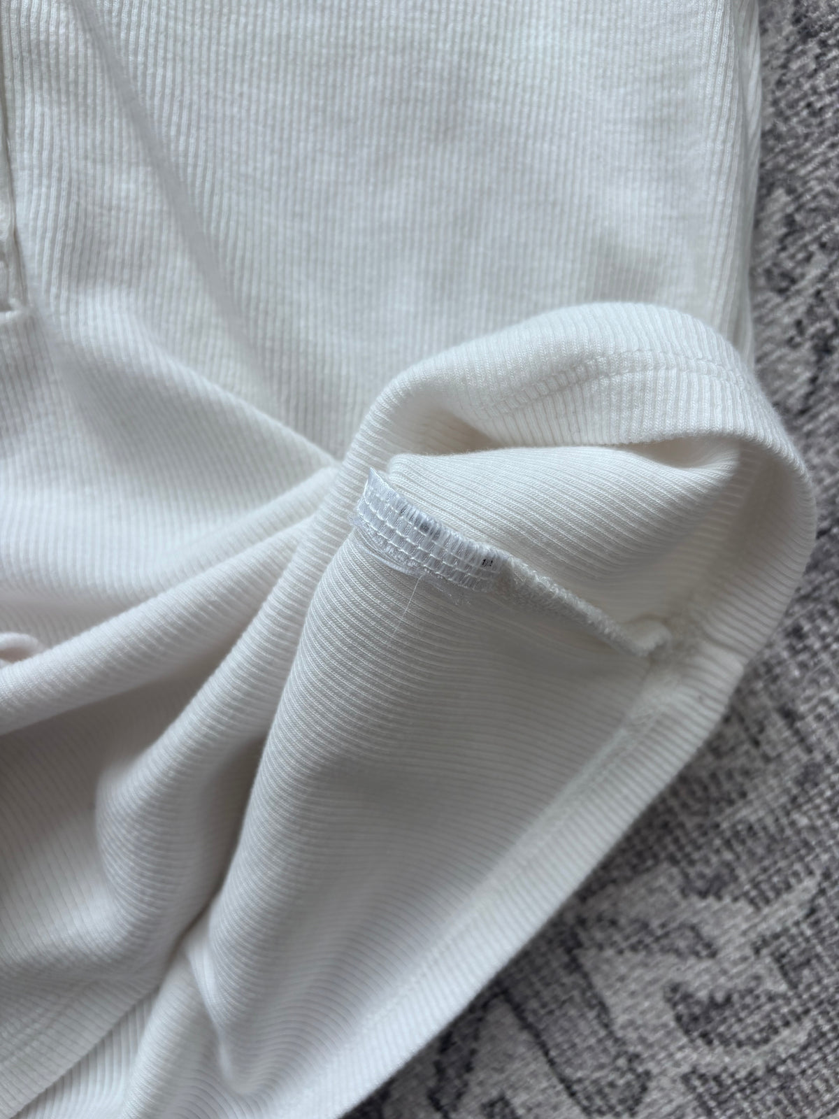 Gap Modern Rib Henley White Long Sleeve T-Shirt | Sz Small