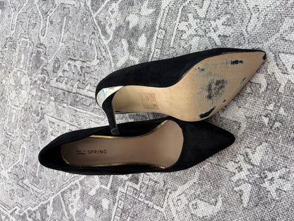 Call It Spring Suede Black Heels | Sz 8.5