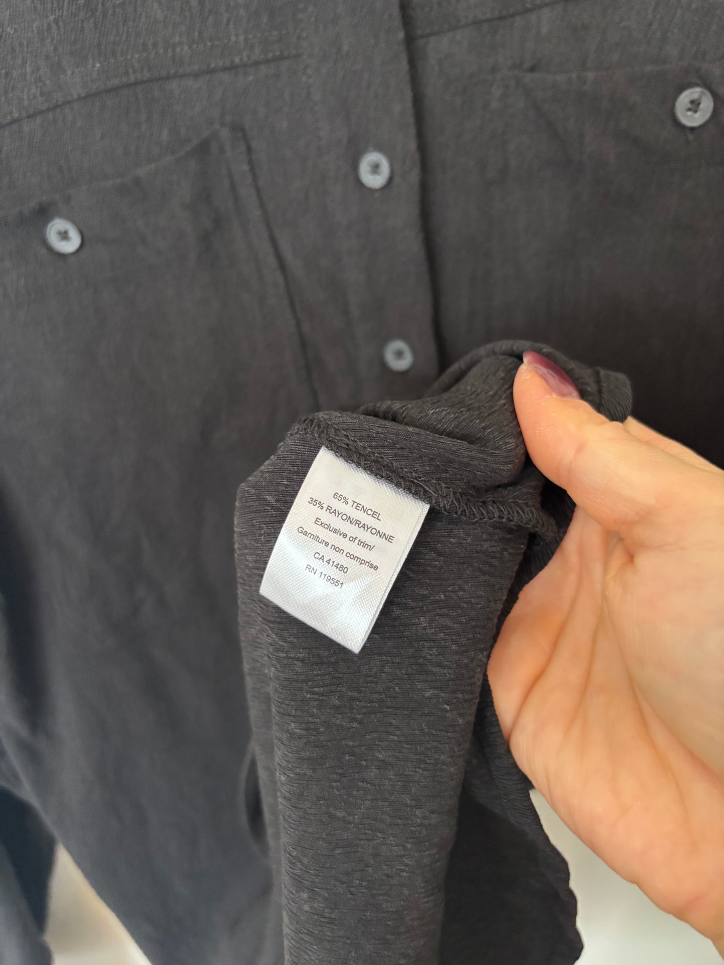 Gentle Fawn Orbison Button Down Black Top | Sz Small