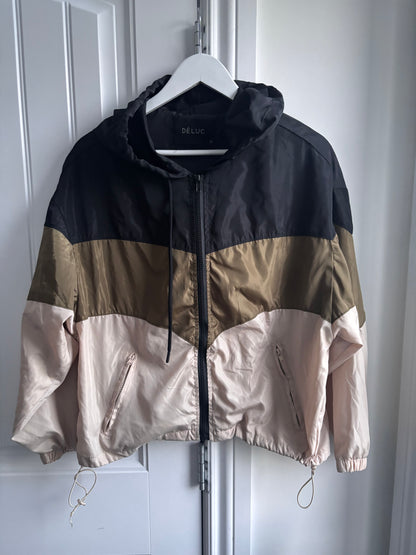 Deluc Colourblock Full Zip Hooded Windbreaker | Sz Small