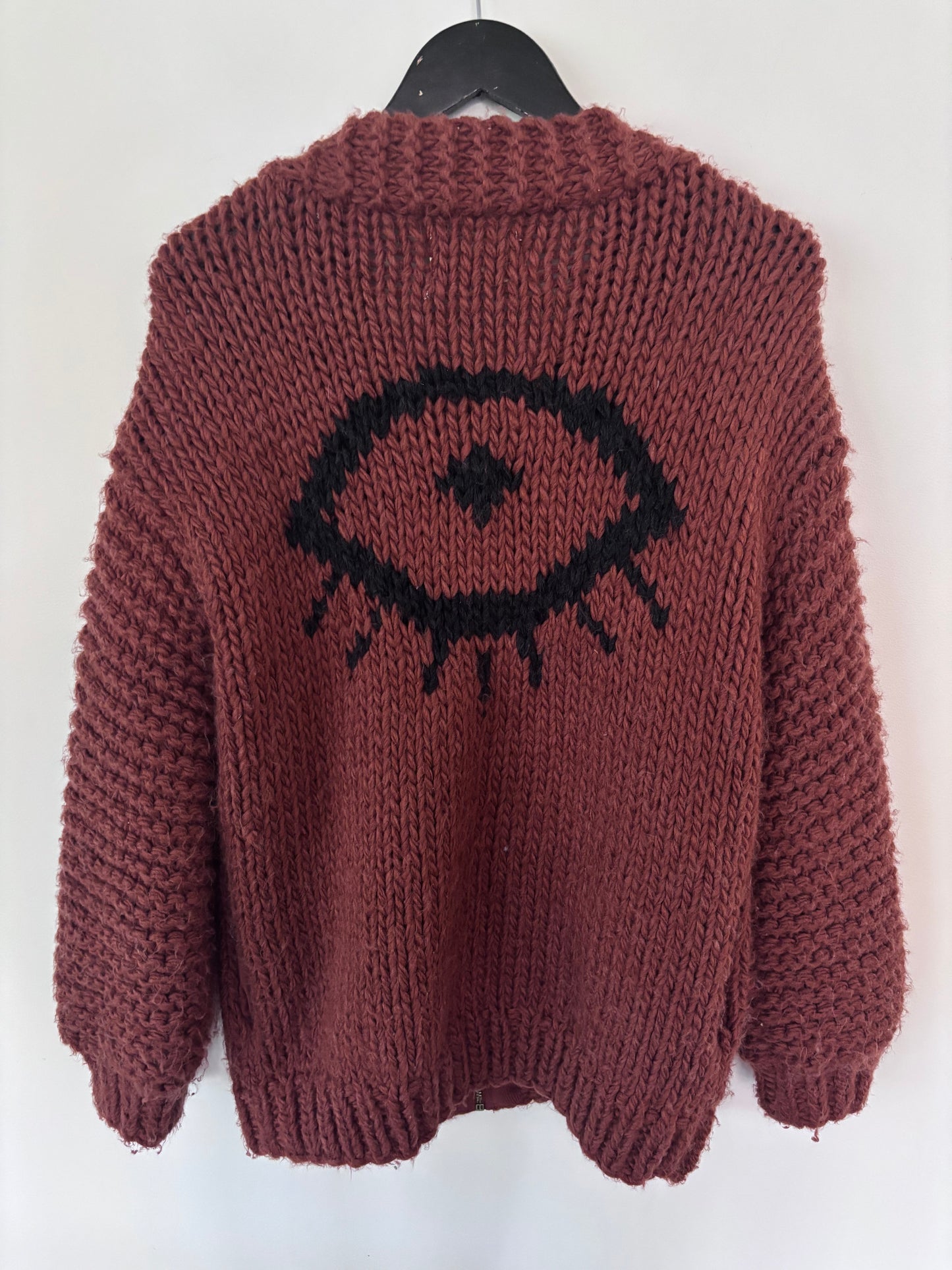Jackson Rowe I See You Zipper Cardigan | Sz Small (Oversized)