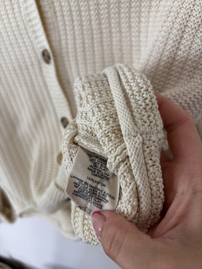Jackson Rowe Cream Button Up Cardigan | Sz XS