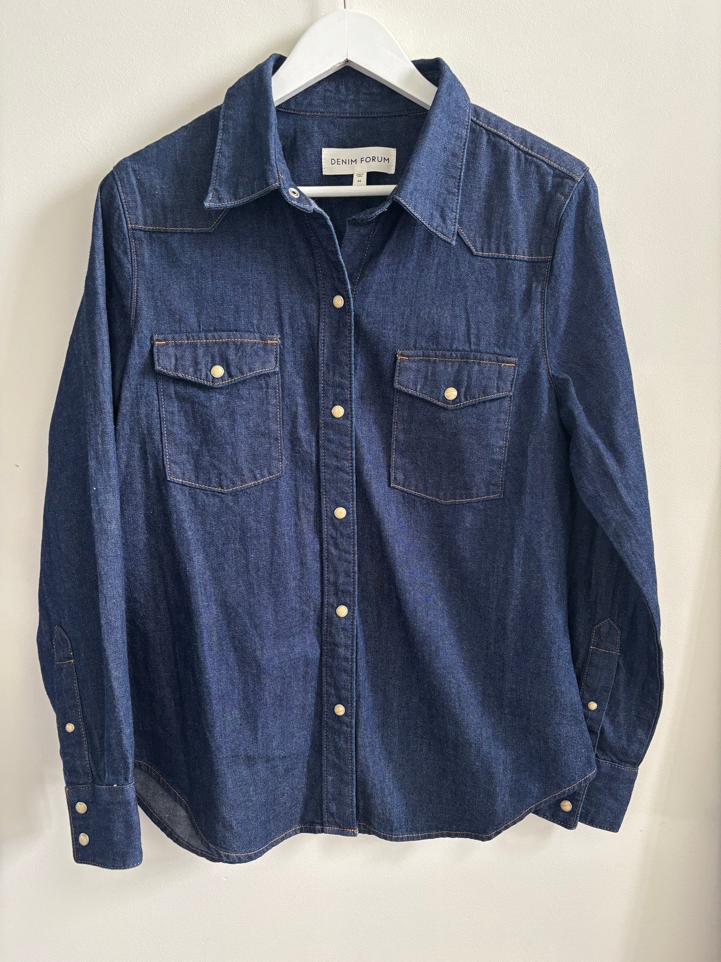 Denim Forum / Aritzia Western Snap Up Shirt | Medium