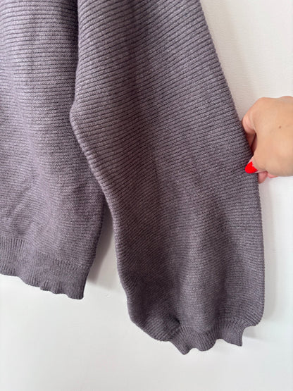 No Brand Grey Ribbed Sweater | Sz Medium