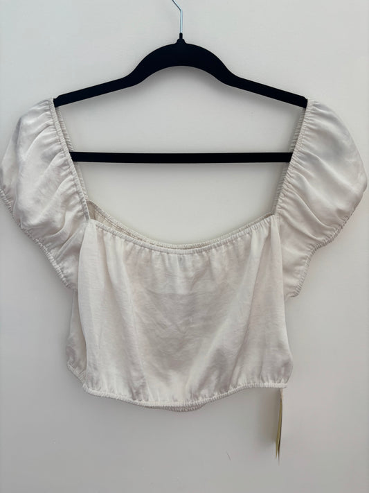Wilfred/Aritzia NWT Ethereal Satin White Top | Large