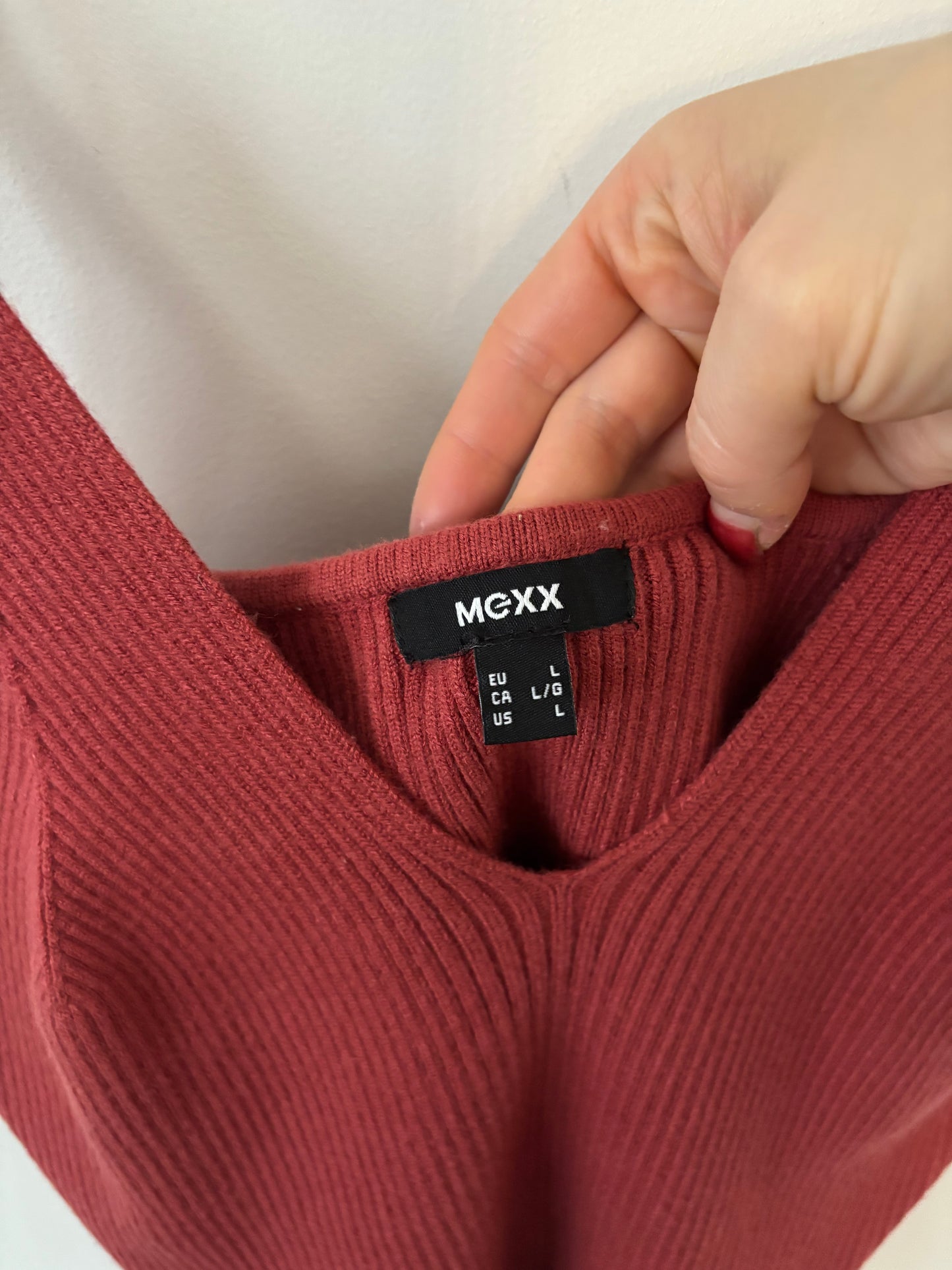 Mexx Burgundy Knit Tank | Sz Large (J92N19)