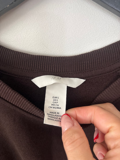 H&M Brown Short Sleeve Sweater | Sz Small (fits like M/L)