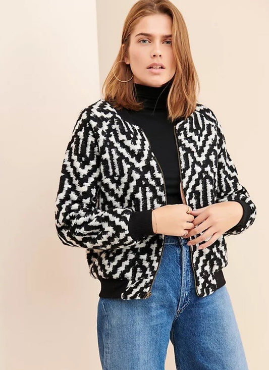Saltwater Luxe Crossfire Wool Bomber Jacket | Medium
