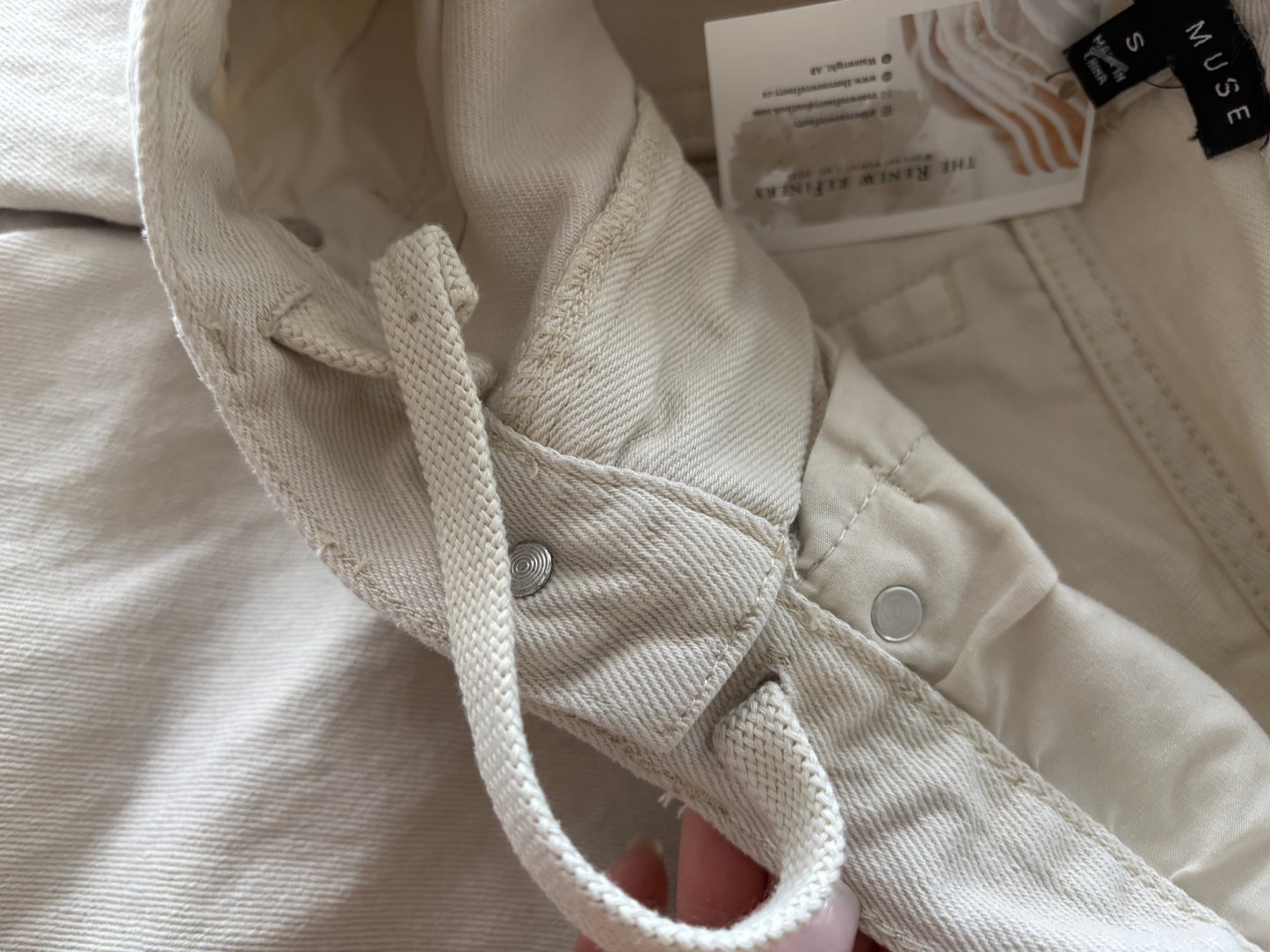 *Miou Muse Off White Denim Pants | Small