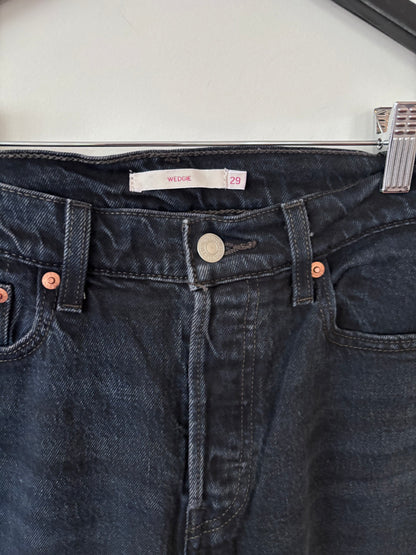 Levi's Grey/Dark Blue Wash Wedgie Jeans | Sz 29 (may fit like 28)