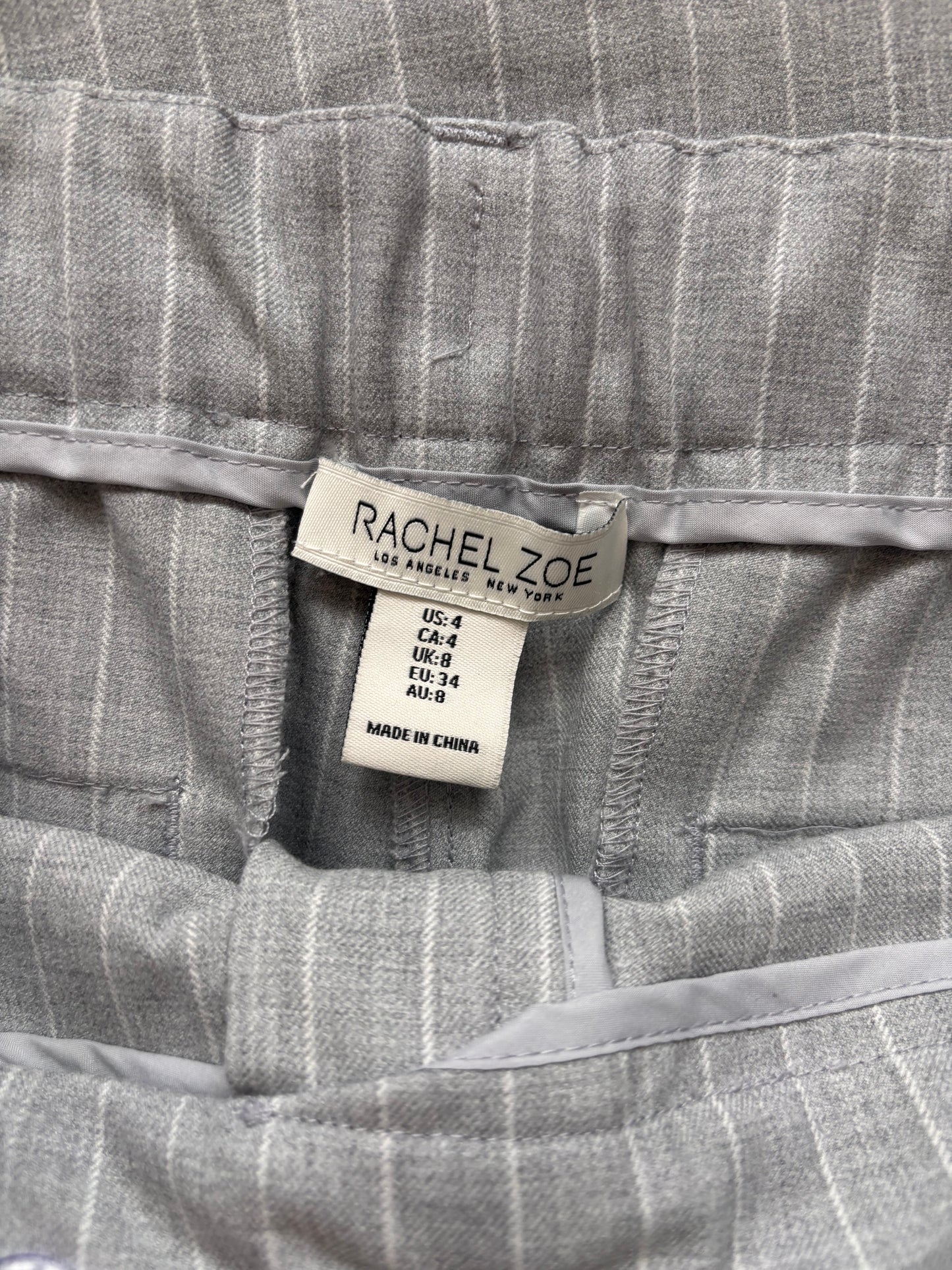Rachel Zoe Soft Pinstripe Grey Pants | Sz 4