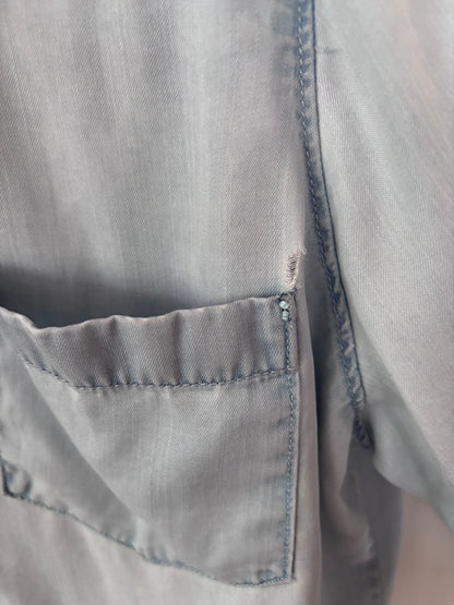 Guess Tencel Light Blue Button Down Top | Sz Large