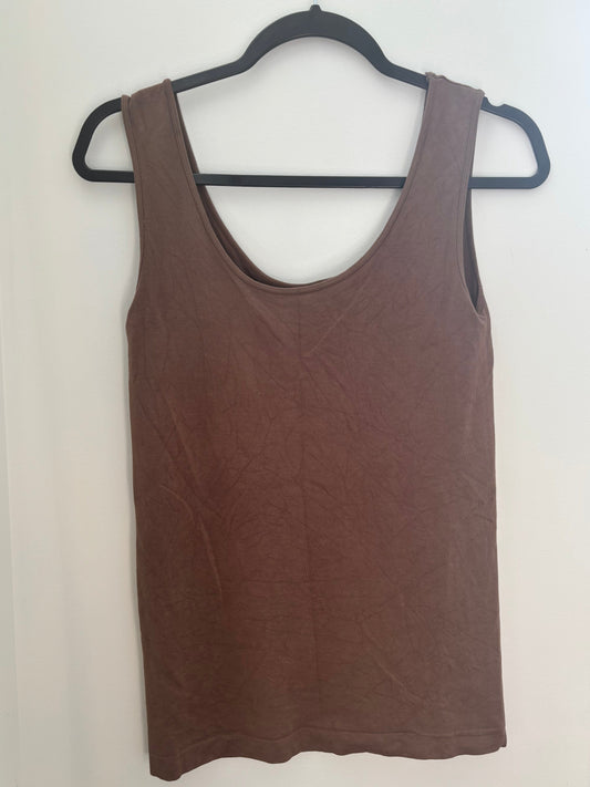 Orange Almost Naked Brown Bamboo Tank | OS