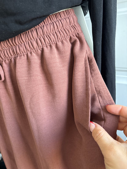 Devoted Brown Loose Drawstring Pants | Sz Medium